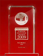 World Finance Awards 2009 – Nejlepší broker v Asii